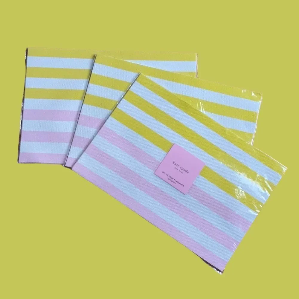 KATE SPADE NEW SPRINGTIME 4 PIECE PLACEMENT SET 13”x19”